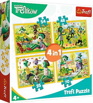 Puzzle 4w1 Wspólne zabawy Treflików 34337 Trefl