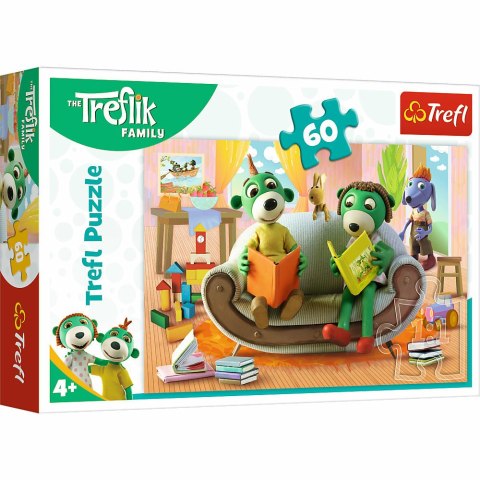 Puzzle 60el Trefliki. Wspólne czytanie książek 17345 Trefl p20