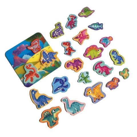 Promo Puzzle magnetyczne Dinozaury z tablicą RK2090-03 magnesy