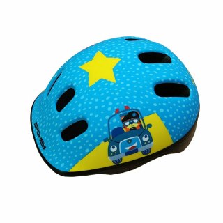 Kask rowerowy dziecięcy M 52-56cm FUN POLICE niebieski 941018 SPOKEY