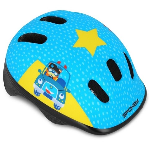 Kask rowerowy dziecięcy M 52-56cm FUN POLICE niebieski 941018 SPOKEY