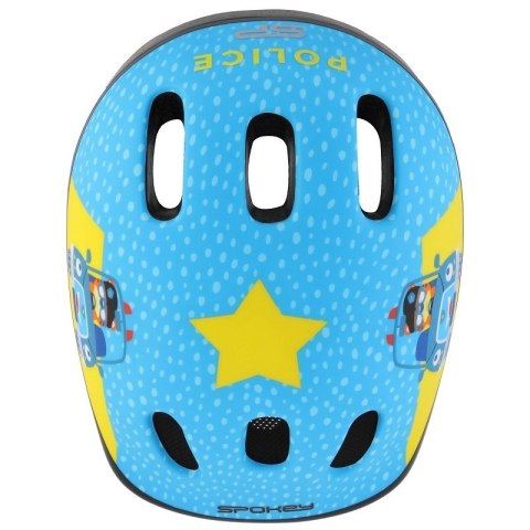 Kask rowerowy dziecięcy M 52-56cm FUN POLICE niebieski 941018 SPOKEY