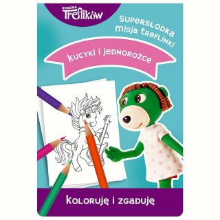 PROMO Książka Supersłodka misja Treflinki. Koloruję i zgaduję. Kucyki i jednorożce 09024 Trefl