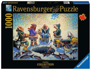 PROMO Puzzle 1000el Łowienie pod lodem. Canadian Collection 168316 RAVENSBURGER