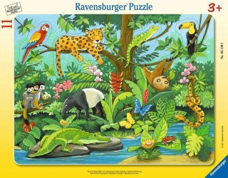 PROMO Puzzle 11el Co tu pasuje? Zwierzat deszczowego lasu 051403 RAVENSBURGER