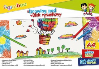 Blok rysunkowy GIMBOO A4 20k biały 70gsm 7531BTS17-99 p6 cena za 1 szt