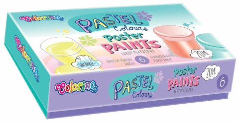 Farby plakatowe 6 kolorów 20ml Colorino Kids Pastel 84989