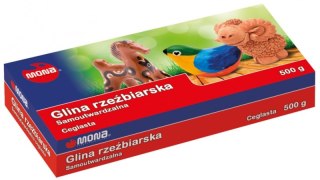 Glina rzeźbiarska samoutwardzalna ceglasta 500g MONA