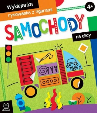 Książka Samochody na ulicy. Wyklejanka, rysowanka z figurami 4+