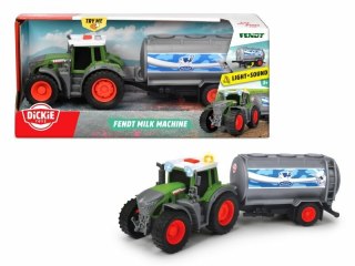 PROMO Traktor Fendt z przyczepą na mleko 26cm FARM DICKIE