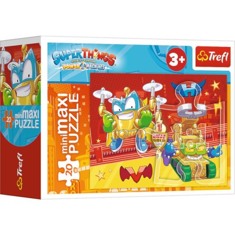 Puzzle 20el miniMaxi Tajna akcja. Super Things 21120, 21121, 21122, 21123 (56032) Trefl mix cena za 1 sztukę