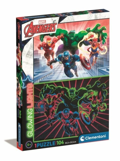 Clementoni Puzzle 104el Glowing - Avengers 27554