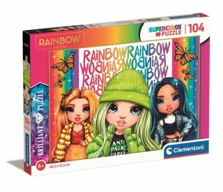 Clementoni Puzzle 104el brilliant Rainbow High 20342