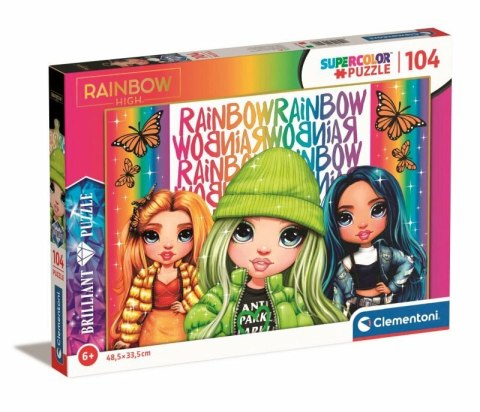 Clementoni Puzzle 104el brilliant Rainbow High 20342