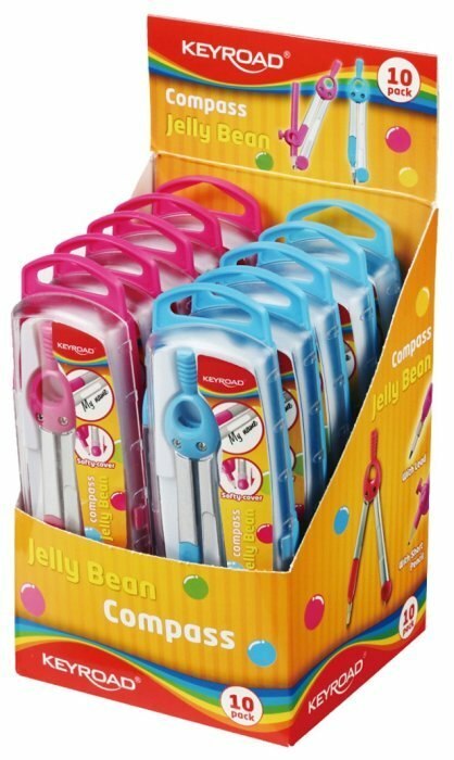 Cyrkiel KEYROAD Jelly-Bean w etui p10 mix cena za 1szt