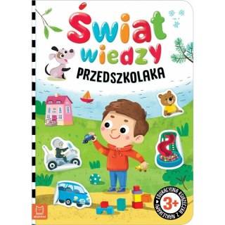 Książka Świat wiedzy przedszkolaka. Edukacyjna książeczka z naklejkami 3+