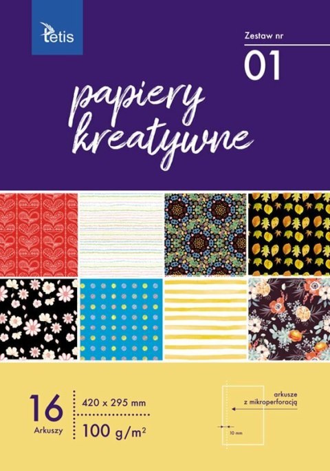 Papier kreatywny A3 zestaw nr 01 TETIS