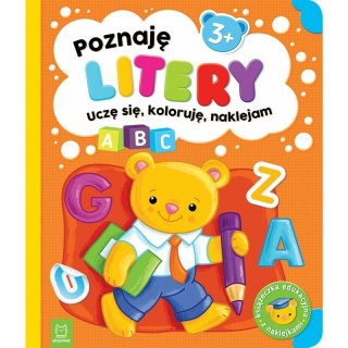 Książka Poznaję litery. Uczę się, koloruję, naklejam. 3+