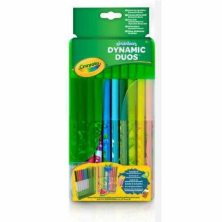 Markery zmywalne 10 szt Dynamic Duos CRAYOLA