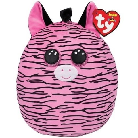 Maskotka-poduszka TY Squishy Beanies ZOEY różowa zebra 30cm 39194