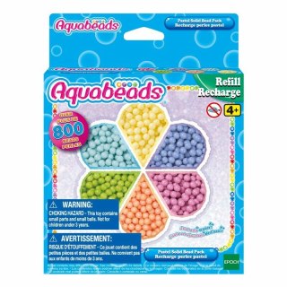 AQUABEADS Pastelowe koraliki podstawowe zestaw uzupełniający 31505