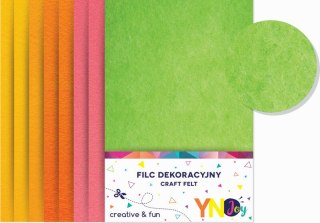 Filc dekoracyjny A4 8 arkuszy fluo