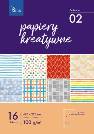 Papier kreatywny A3 zestaw nr 02 TETIS