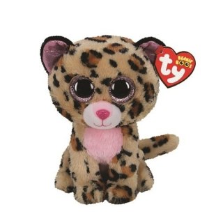 TY BEANIE BOOS LIVVIE brązowo-różowy leopard 24cm 36490 TY