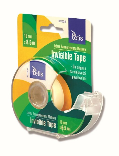 Taśma z podajnikiem 19mmx8,5m Invisible Tape BT100-B p8