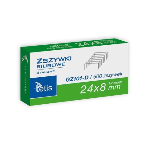 Zszywki biurowe 24/8 (500szt) TETIS