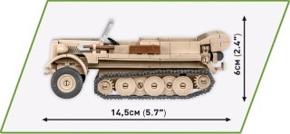 COBI 2273 Historical Collection WWII Ciągnik artyleryjski Sd. Kfz. 10 DEMAG D7 283 klocki