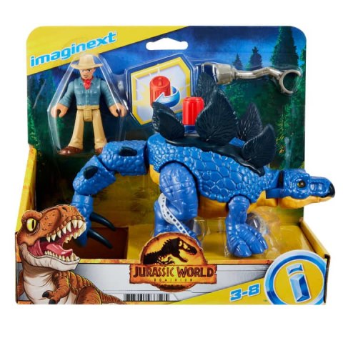 Fisher-Price Jurassic World Imaginext Stegozaur & Dr.Grant GVV64 MATTEL