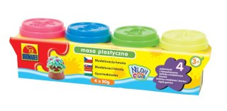 Masa plastyczna 4 tuby, neon 43020 DROMADER