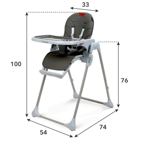 Wielofunkcyjne krzesełko do karmienia BENO Gray kidwell