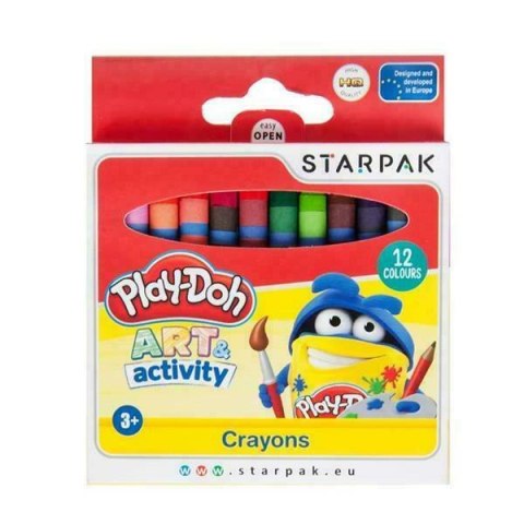 Kredki woskowe 12 kolorów Play-Doh p12 STARPAK