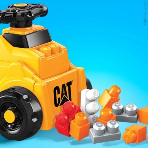 PROMO MEGA BLOKS CAT Pojazd jeździk 3w1 + klocki HDJ29 MATTEL