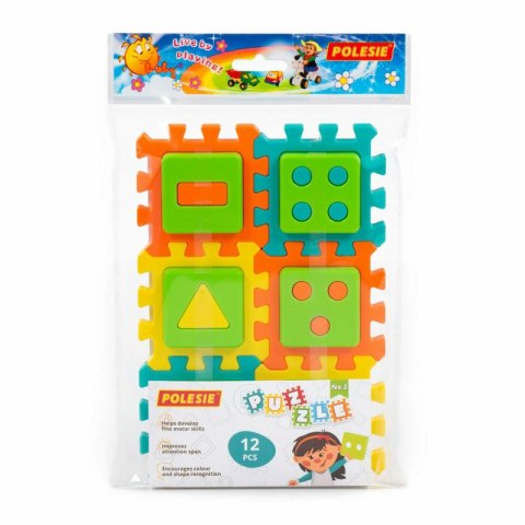 Polesie 91390 Zabawka edukacyjna Puzzle Nr2 12 elementów w worku