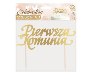 Dekoracja papierowa na tort Pierwsza Komunia, 17x14 cm RV-DPPK