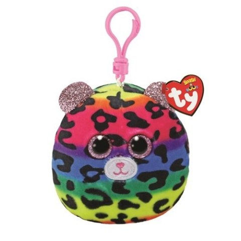 Maskotka brelok TY Squish-a-Boos DOTTY - wielokolorowy lampart 8,5cm 39568