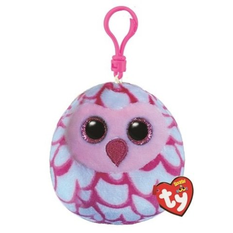 Maskotka-brelok TY Squishy Beanies PINKY różowa sowa 8,5cm 39563