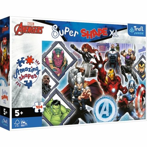 Puzzle 104el XL Twoi ulubieni Avengersi. Marvel The Avengers 50018 Trefl