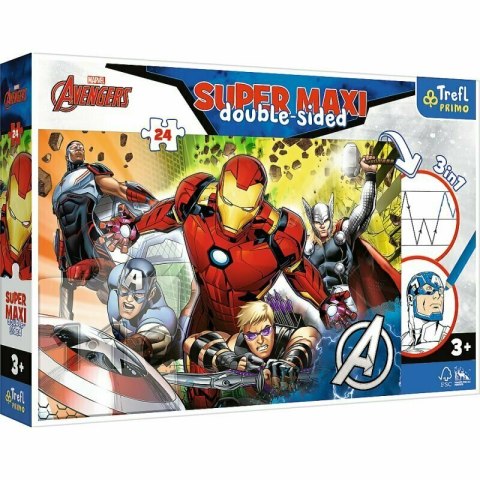 Puzzle dwustronne 24el SUPER MAXI 3w1 Silni Avengers 41007 Trefl