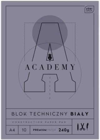 Blok techniczny A4 10 kartek 240g Academy Interdruk