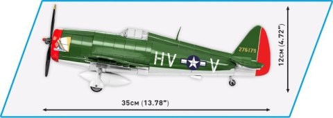 COBI 5737 Historical Collection WWII Samolot myśliwski i myśliwsko-szturmowy P-47 Thunderbolt 477 klocków