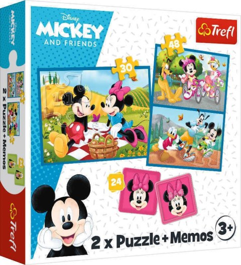 Puzzle 2w1 + memos Mickey and Friends 93344 Trefl