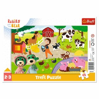 Puzzle ramkowe 15el Urocze bobaski 31414 Trefl