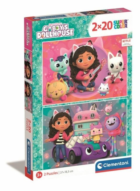 Clementoni Puzzle 2x20el Koci Domek Gabi. Gaby's Dollhouse 24802 p6