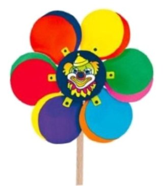 PROMO Wiatrak 19cm wysoki Clown