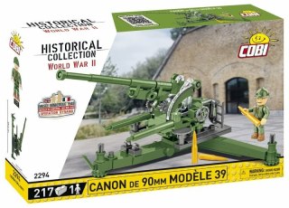 COBI 2294 Historical Collection WWII Francuskie działo przeciwlotnicze Canon de 90mm Modele 1939 217kl