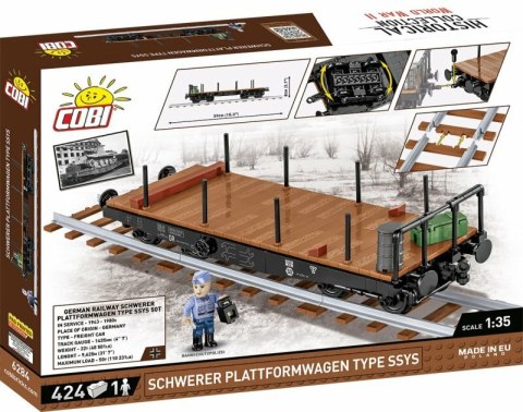 COBI 6284 Historical Collection WWII Schwerer Plattformwagen Type SSYS 424kl